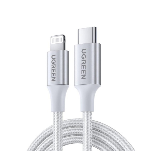 Ugreen USB-C To Lightning Fast Charging Cable 1m Silver