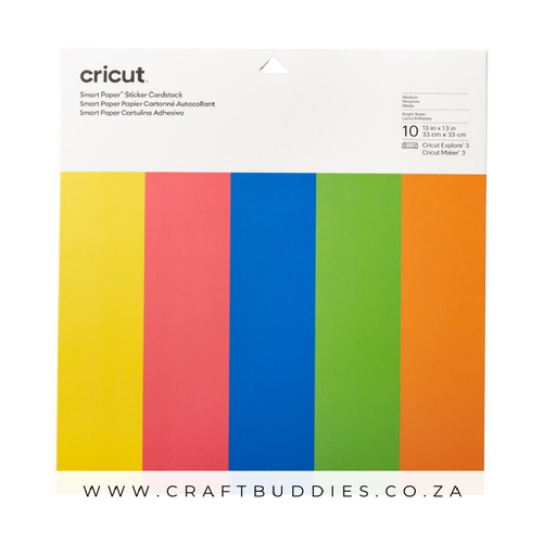 Cricut Smart Sticker Cardstock 33x33cm 10 Sheets Bright Bows