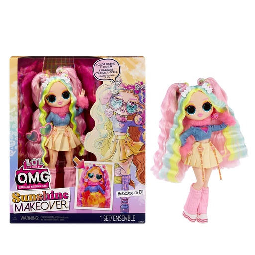 LOL Surprise OMG Sunshine Makeover Bubblegum DJ Doll